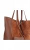 Kožené kabelka shopper bag Vittoria Gotti hnedá V602